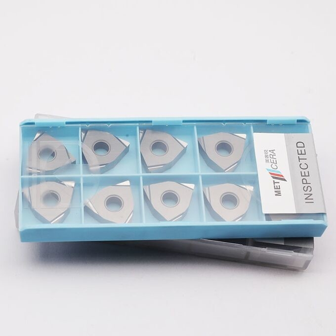 PVD de acabado fino recubrimiento CNC inserto de cermet para el mecanizado de acero girar inserto WNGG080404R-S