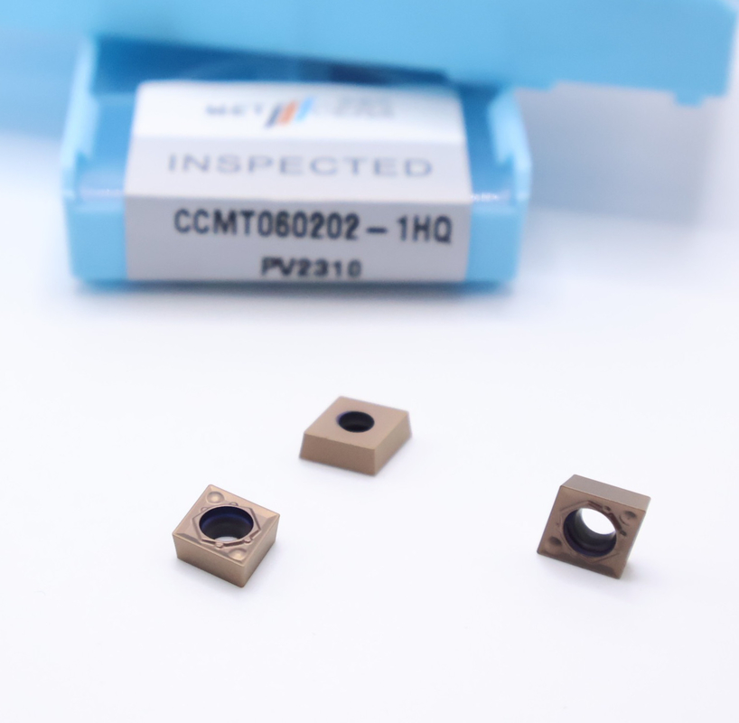 CCMT060202-1HQ PV2310 Herramienta de corte de cermet inserta material de bronce HRA92.5 dureza superficie lisa