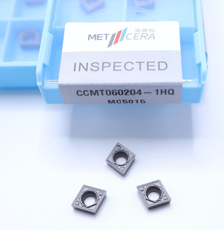 Superficie lisa MC5015 grado CCMT060204-1HQ inserciones de herramientas de corte de cermet con buena resistencia a la fractura