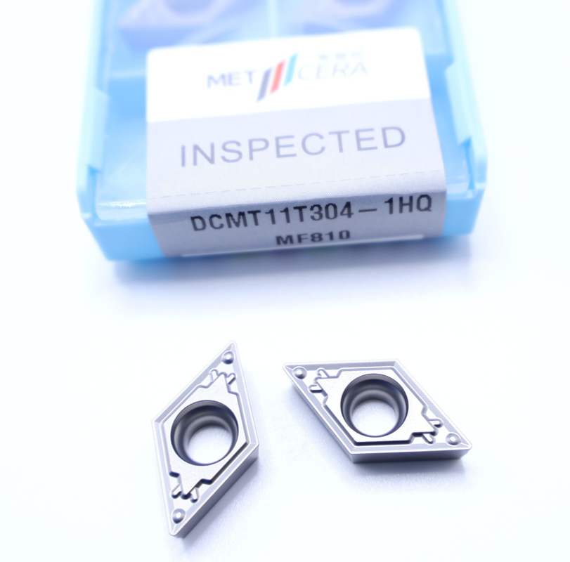 Herramienta de corte de carburo de grado MF810 inserciones con buena resistencia a la fractura y superficie lisa CCMT11T304-1HQ