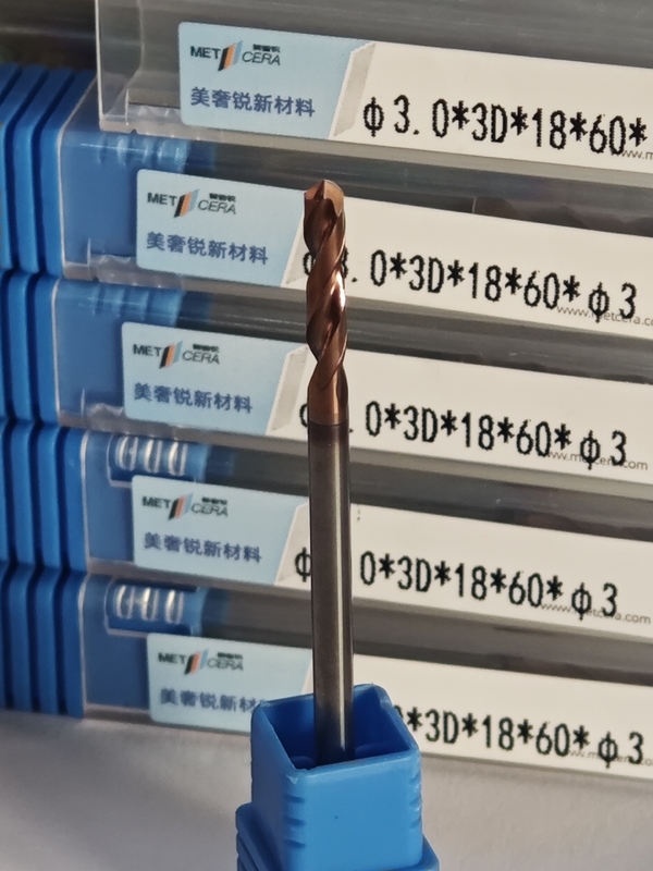 Herramienta de corte de carburo recubierta con 3D/5D G-External Coolant Drill φ3.0 x 3D x 18 x 60 x φ3mm