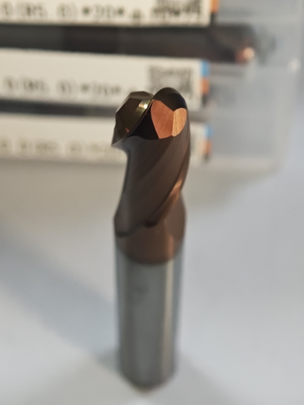 MPB2 Molino de extremos de bolas de carburo sólido 2 flautas R0.5-10, 10 mm, Φ10.0 ((R5.0) x20x10Dx75 mm