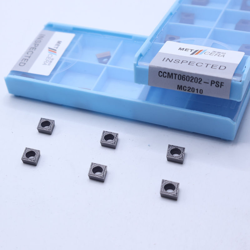 CCMT060202 Torno CNC inserto de torneado de cermet indexable para el acabado de acero y otros metales
