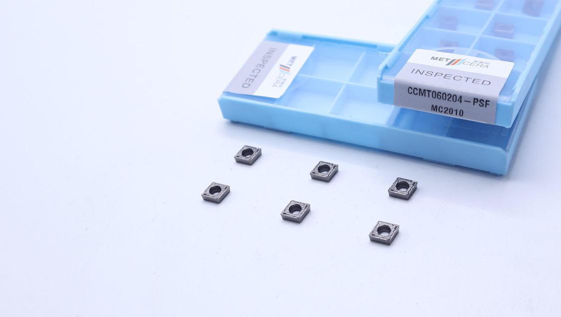 CCMT060204 Torno CNC inserto de giro de cermet indexable para el acabado de acero y otros metales