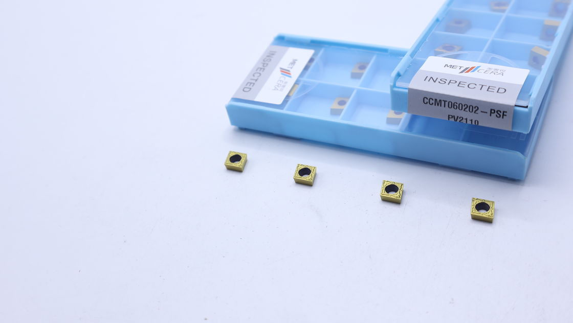 CCMT060202 Torno CNC inserto de torneado de cermet indexable para el acabado de acero y otros metales