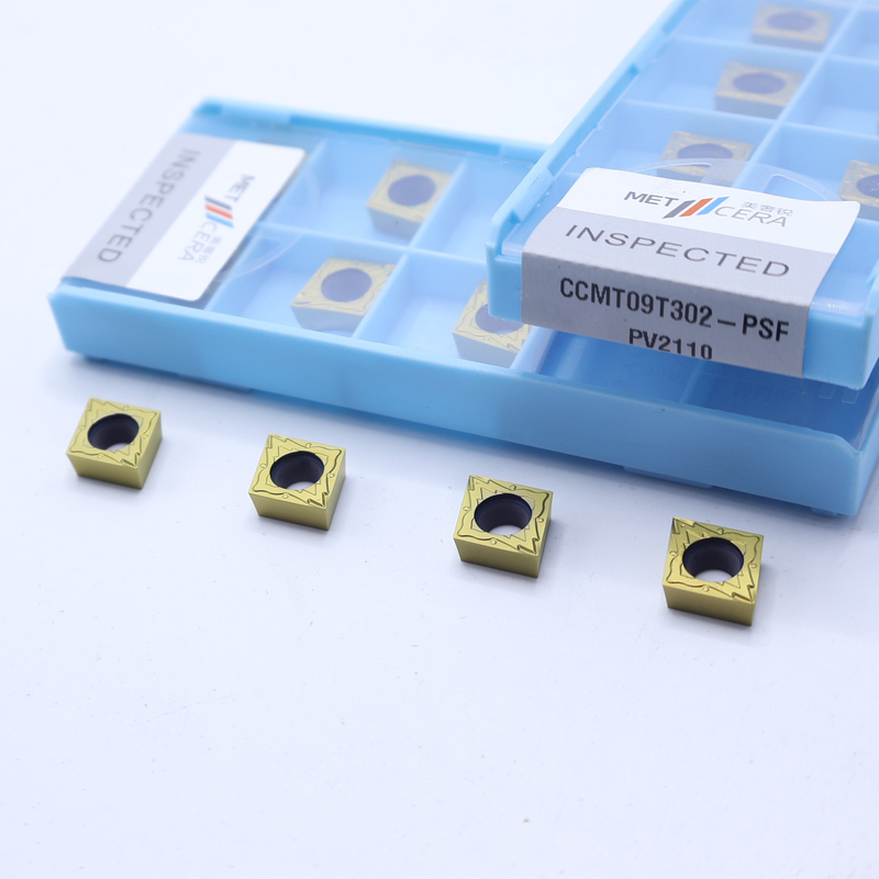 CCMT09T302 Insert cermet CNC revestido con PVD para herramientas de torneado de torno metálico, herramientas de torno cerámico metálico, cortador de trituradores de acabado