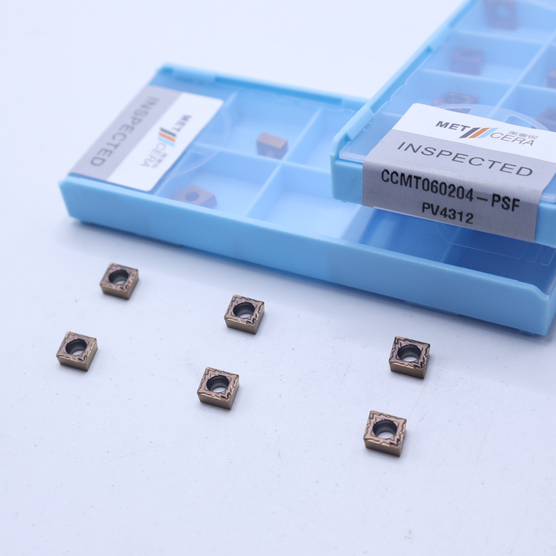 Insertores de giro de carburo CNC, inserto de giro de carburo recubierto con PVD para el portaherramientas del torno, CCMT060204