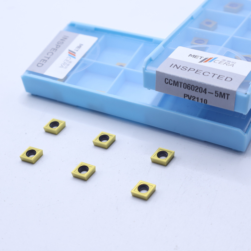 CCMT060204 Insertores de cermet TiCN para torneado interno Herramienta de torneado de metal recubierta con PVD 5MT Rompehielos