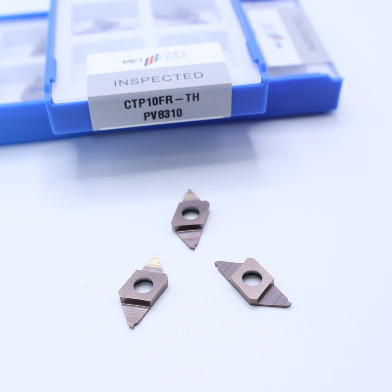 CTP10FR-TH inserto de carburo CNC para separar CTP PVD recubierto inserciones indexables de corte derecho pieza de trabajo de acero inoxidable