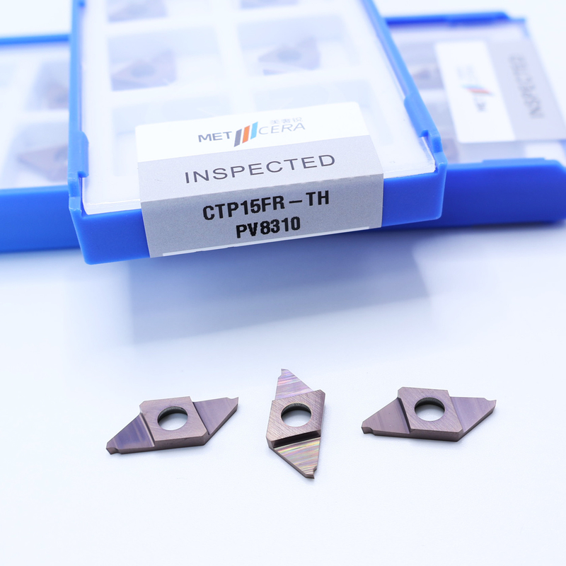 CTP15FR-TH Insert CNC de carburo recubierto con PVD para separar el corte del CTP de las inserciones indexables