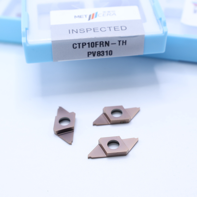 CTP10FRN-TH inserto de carburo CNC para corte PVD recubierto separación indexable inserto de corte derecho HV4200 dureza CTP