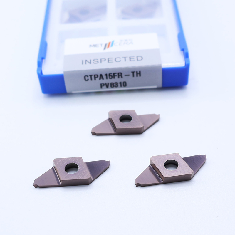 Separación profesional de carburo revestido con PVD de inserciones indexables para acero y acero inoxidable CTPA15FR-TH