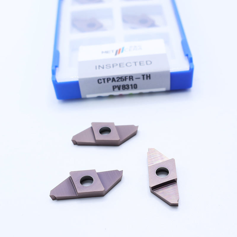 Separación de carburo recubierto con PVD de precisión inserciones indexables para acero inoxidable y acero Mecanizado de corte derecho CTPA25FR-TH
