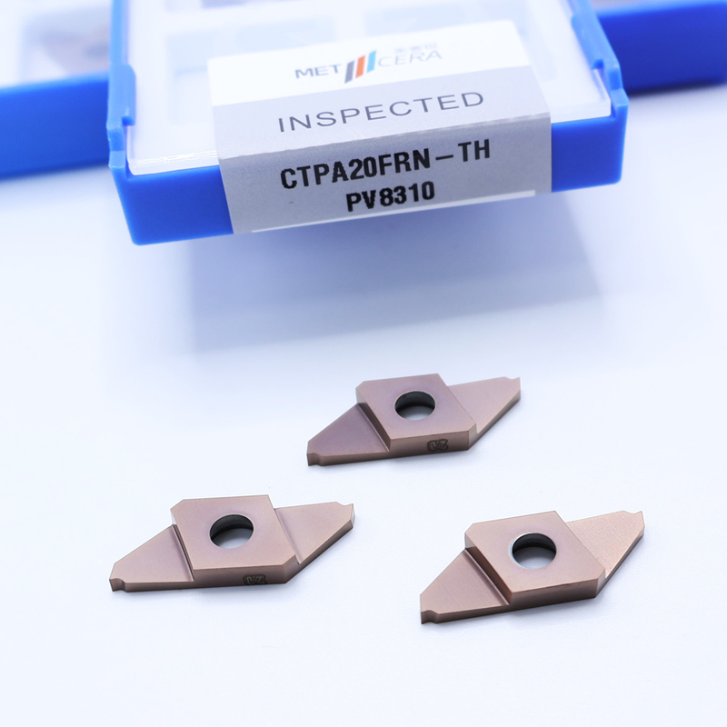 Separación de carburo recubierto en PVD de bronce inserciones indexables para el mecanizado de acero y acero inoxidable HV4200 CTPA20FRN-TH