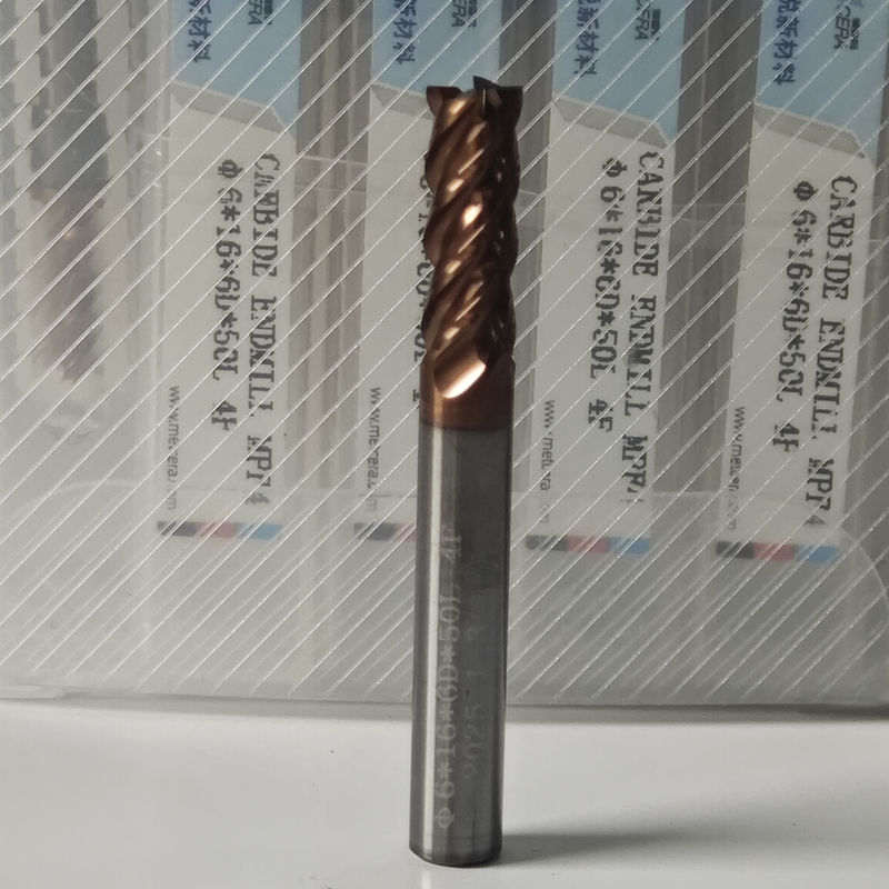 MPF4 Carburo sólido 6 mm Universal 4 flautas Molino de extremo plano 6x16x6Dx50mm para cortar acero al carbono y acero de aleación baja en carbono
