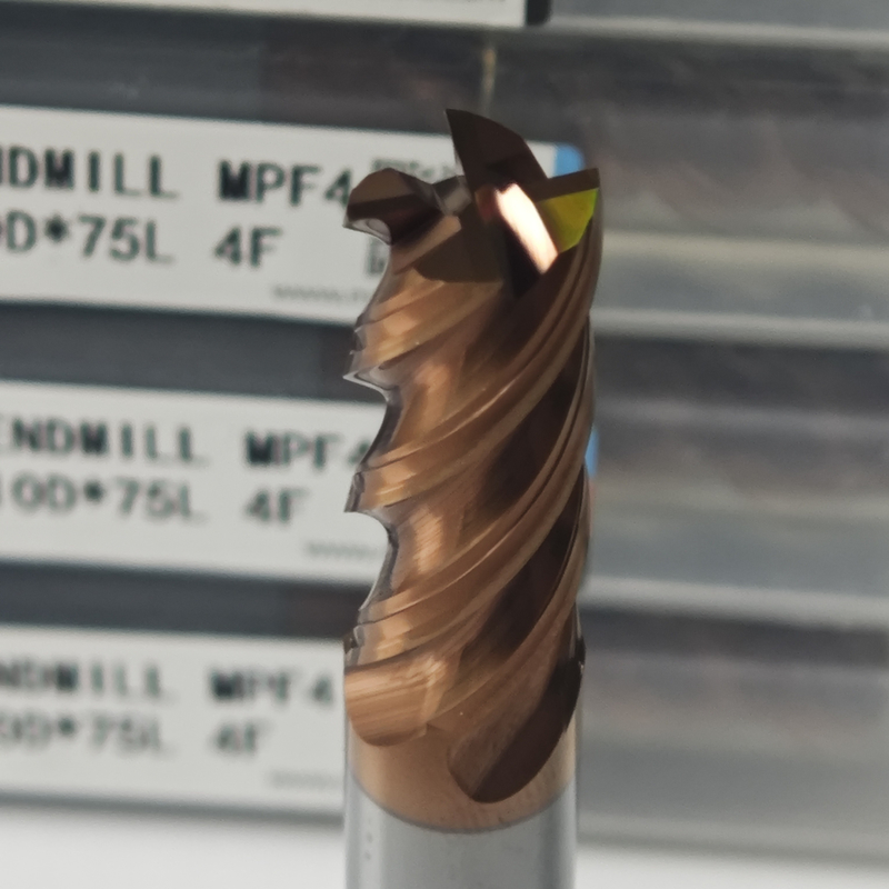 MPF4 Universal 4 flautas Flat End Mill 10mm Φ10x25x10Dx75mm para cortar acero de aleación baja en carbono dentro de la dureza HRC55-60
