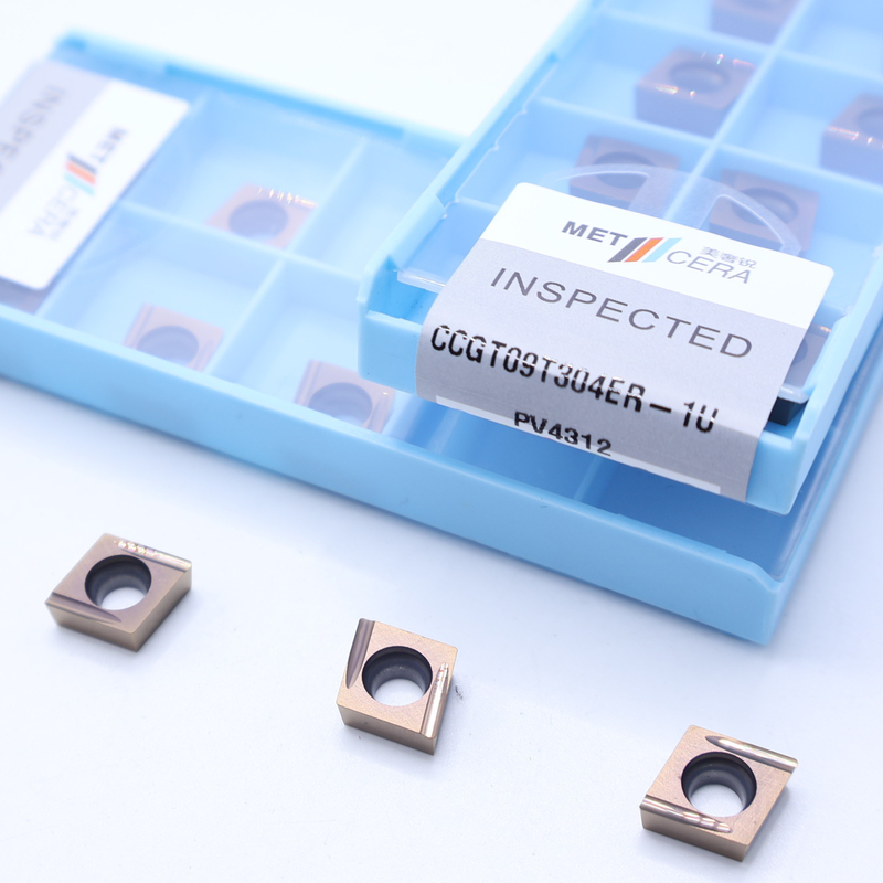 CCGT09 Carbide Insert Boring Insert for Alloy Steel Coated Internal Turning Insert Low Feed Positive Insert CCGT09T304ER-1U (Inserto de carburo insertado en el interior de un vehículo)