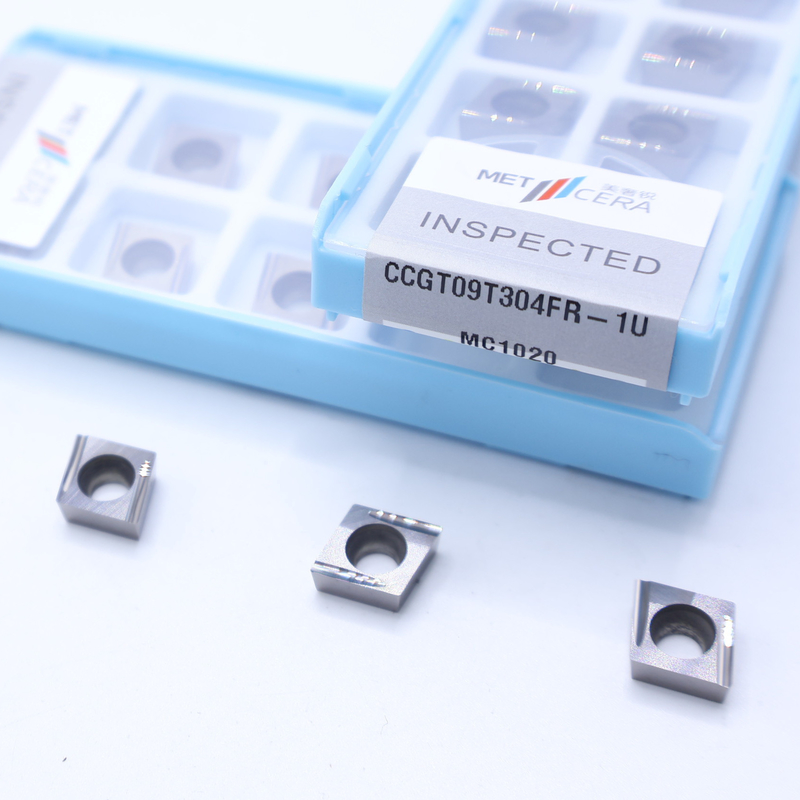 Punta afilada CCGT09 Cermet Insert Boring Insert para el giro interno de corte de acero al carbono y acero de baja aleación grado MC1020