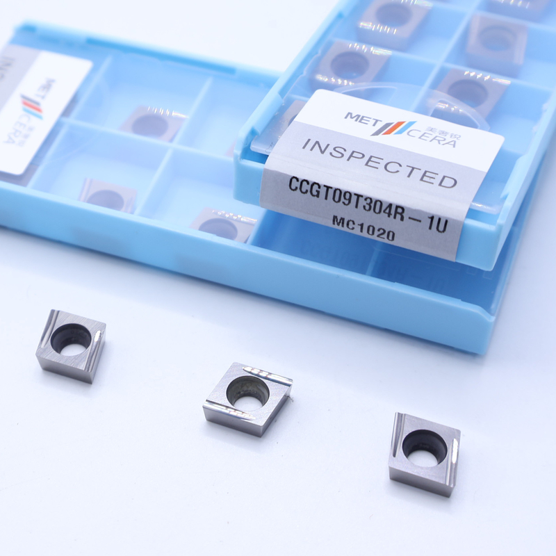CCGT09 Cermet Insert Insert Boring, Insert de giro interno para cortar acero al carbono, acero de baja aleación, alimentación baja, inserción positiva, CCGT09T304R-1U
