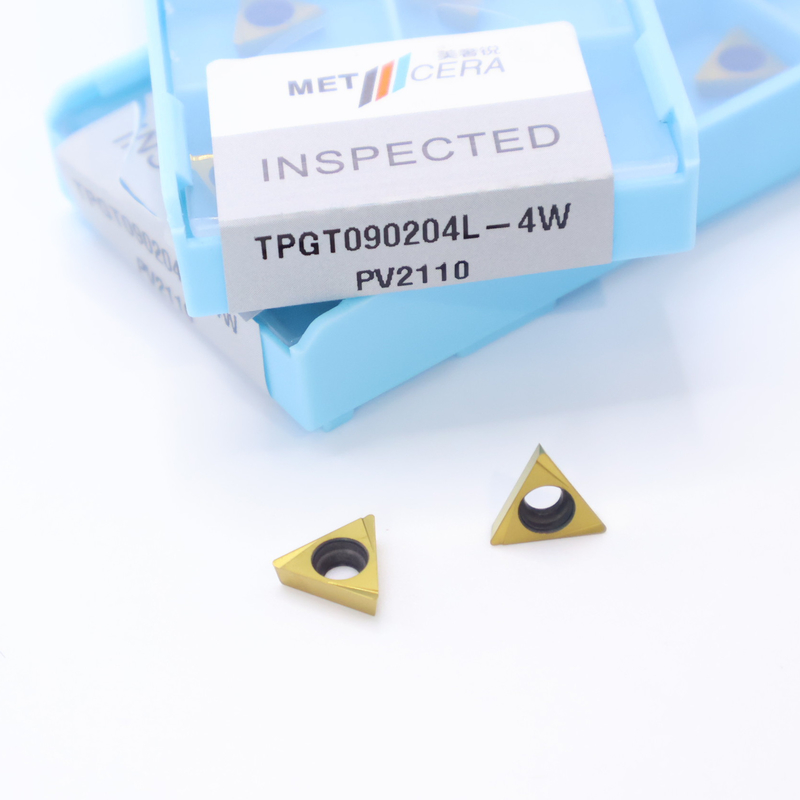 TPGT06 TPGT08 TPGT09 TPGT10 TPGT11 Insertores de torneado CNC Cermet con corte de chips de 4W sin recubrimiento