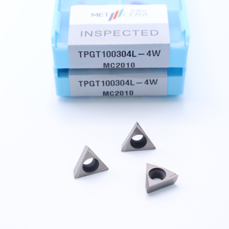 TPGT06 TPGT08 TPGT09 TPGT10 TPGT11 Insertores de torneado CNC Cermet con corte de chips de 4W sin recubrimiento