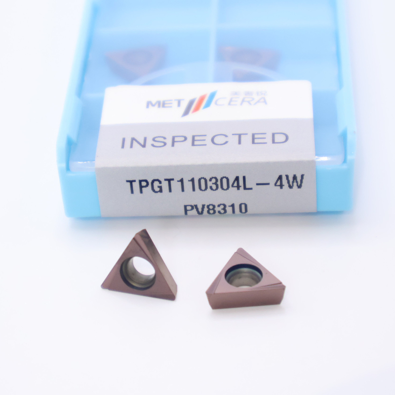 TPGT10 TPGT11 Carburo inserciones de torneado para CNC girando 4W rompehielos de chips en plata / bronce