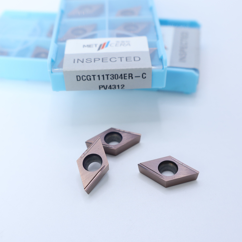 MF412/PV4312 Calificación de plata / bronce DCGT07 DCGT11 Carbide CNC inserciones de giro con C Finish rompehielos