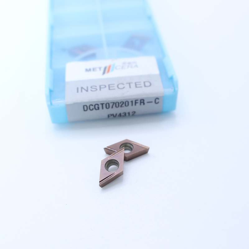 MF412/PV4312 Calificación de plata / bronce DCGT07 DCGT11 Carbide CNC inserciones de giro con C Finish rompehielos