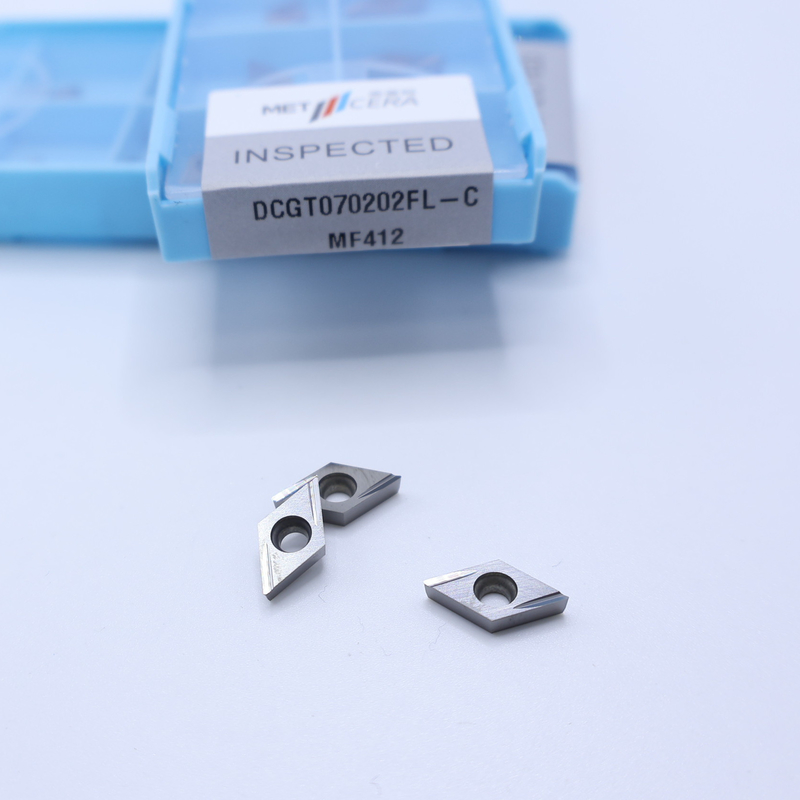 MF412/PV4312 Calificación de plata / bronce DCGT07 DCGT11 Carbide CNC inserciones de giro con C Finish rompehielos