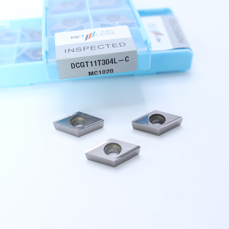 Cermet inserciones de torneado CNC DCGT07 DCGT11 C Finish chip breaker material de metal alta resistencia al desgaste ventaja