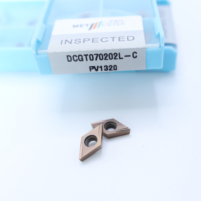 Cermet inserciones de torneado CNC DCGT07 DCGT11 C Finish chip breaker material de metal alta resistencia al desgaste ventaja