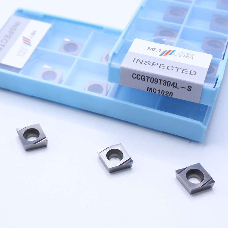 Material metálico Alta resistencia al desgaste Ventaja de las inserciones de torneado CNC Cermet CCGT03 CCGT06 CCGT09 con S Finish Chip Breaker