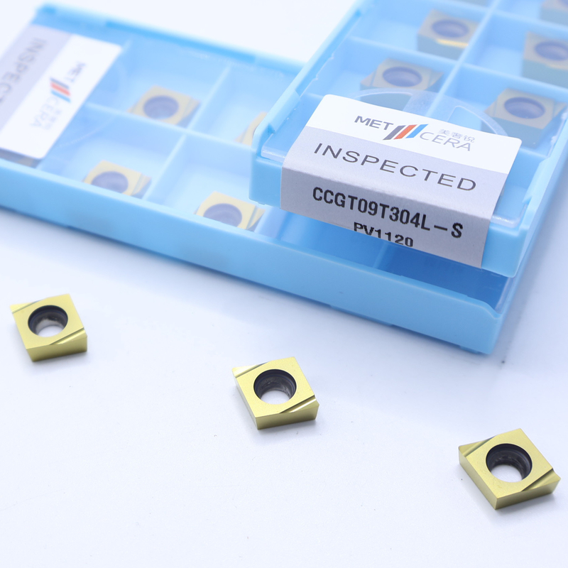 Material metálico Alta resistencia al desgaste Ventaja de las inserciones de torneado CNC Cermet CCGT03 CCGT06 CCGT09 con S Finish Chip Breaker