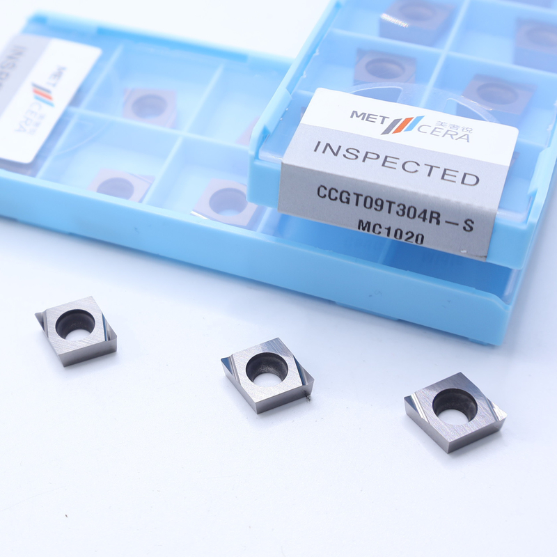 Material metálico Alta resistencia al desgaste Ventaja de las inserciones de torneado CNC Cermet CCGT03 CCGT06 CCGT09 con S Finish Chip Breaker