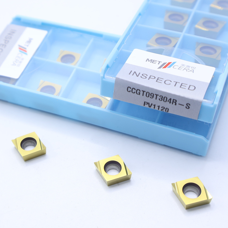 Material metálico Alta resistencia al desgaste Ventaja de las inserciones de torneado CNC Cermet CCGT03 CCGT06 CCGT09 con S Finish Chip Breaker