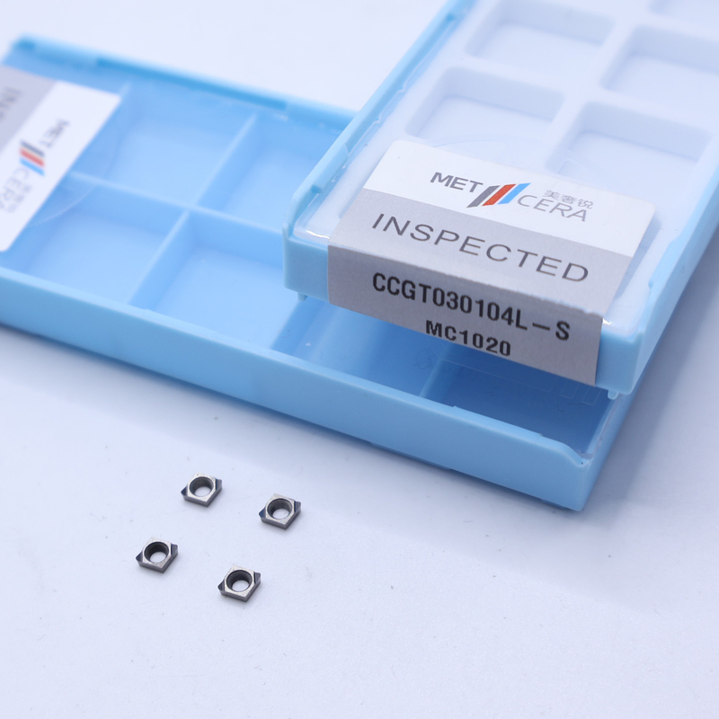 Material metálico Alta resistencia al desgaste Ventaja de las inserciones de torneado CNC Cermet CCGT03 CCGT06 CCGT09 con S Finish Chip Breaker
