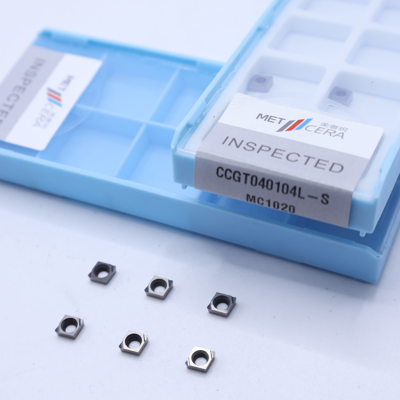 Material metálico Alta resistencia al desgaste Ventaja de las inserciones de torneado CNC Cermet CCGT03 CCGT06 CCGT09 con S Finish Chip Breaker