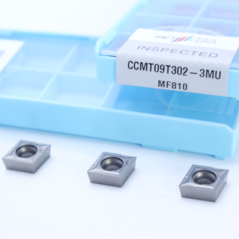 CCMT06 CCMT09 CCMT12 Carbide Turning Insert Insert positivo con 3MU Hardness de rompehielos semiacabados HRA91.8