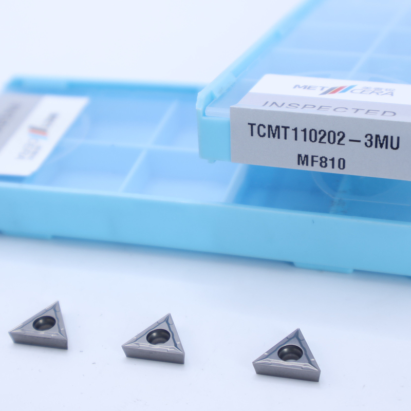 Inserto de giro de carburo TCMT09 TCMT11 TCMT16, inserto CNC positivo con rompehielos semiacabados 3MU