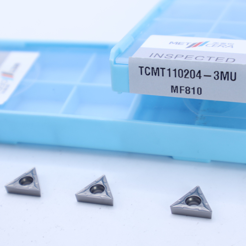 Inserto de giro de carburo TCMT09 TCMT11 TCMT16, inserto CNC positivo con rompehielos semiacabados 3MU