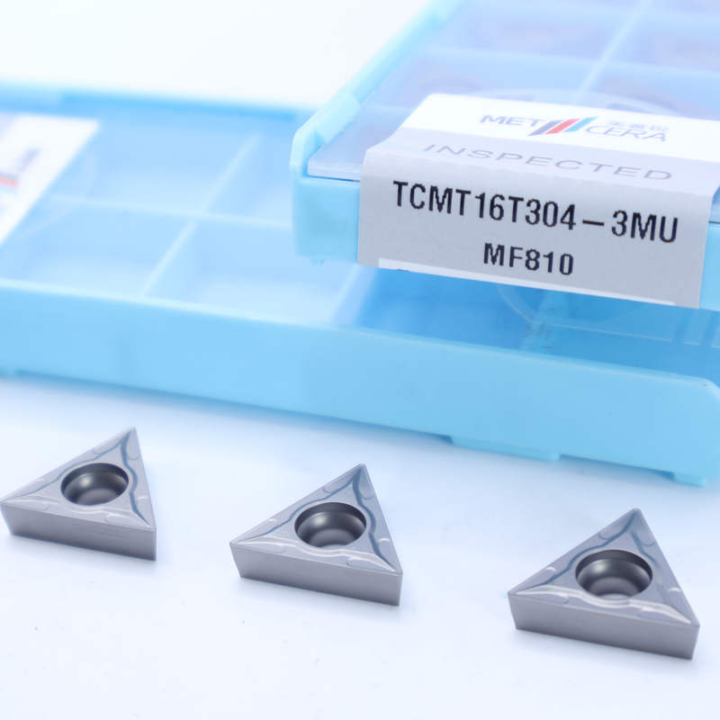 Inserto de giro de carburo TCMT09 TCMT11 TCMT16, inserto CNC positivo con rompehielos semiacabados 3MU