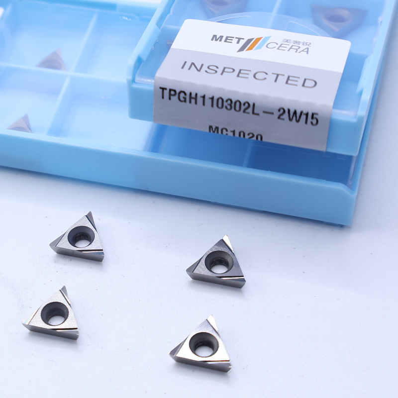 TiCN Cermet CNC Turning Inserts TPGH1103 con 2W15 Finish Sharp Chip Breaker Material de metal con alta resistencia al desgaste
