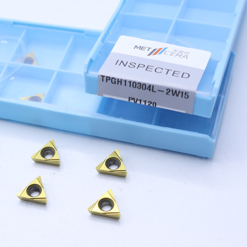 TiCN Cermet CNC Turning Inserts TPGH1103 con 2W15 Finish Sharp Chip Breaker Material de metal con alta resistencia al desgaste