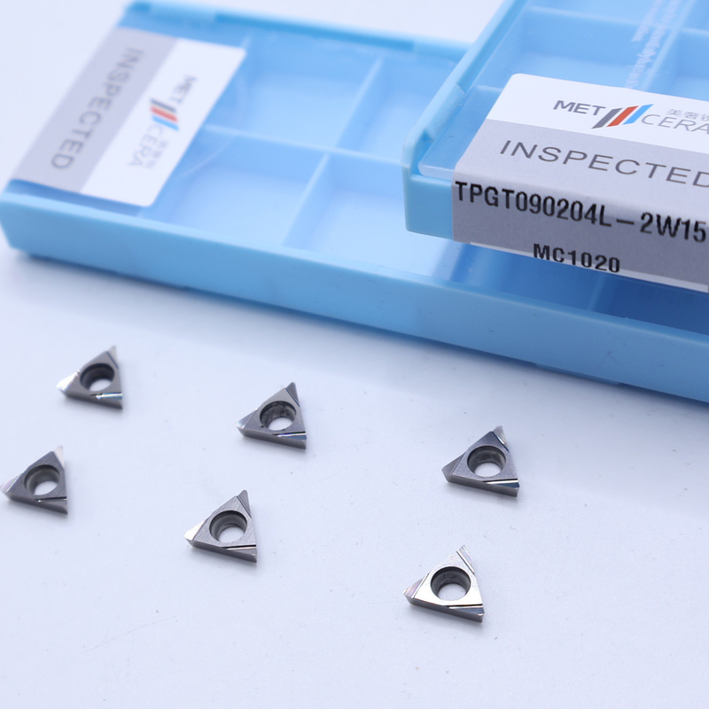 Cermet CNC Turning Inserts TPGT0902 con 2W15 Breaker de chips de acabado afilado para el procesamiento de acero, metal y aleaciones