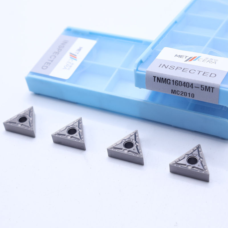 TNMG16 inserto de giro CNC negativo con 5 MT de rompehielos semiacabados y cermet TiCN para resistencia al desgaste