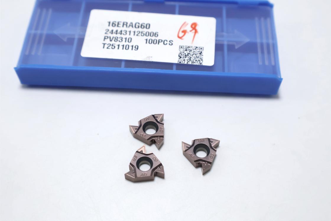 Insertos de carburo indexables externos de 55 grados para roscado de alta resistencia, perfil parcial, recubiertos con PVD 16ERAG55 16ERAG60