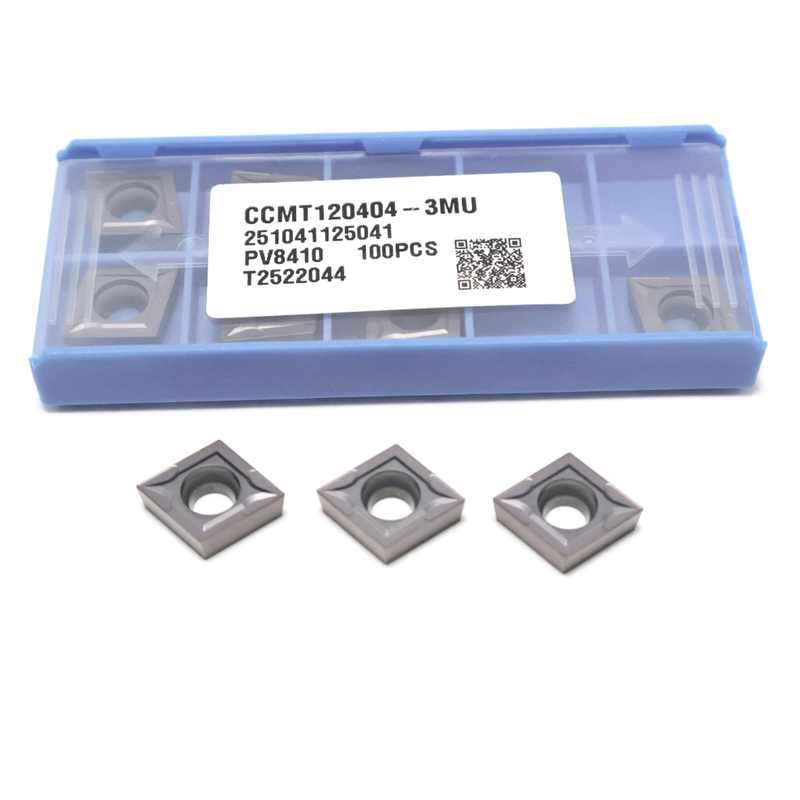 CCMT0602 CCMT09T3 CCMT1204 Insertos de torneado de carburo para acero, acero inoxidable, inserto recubierto PVD en rompevirutas 3MU