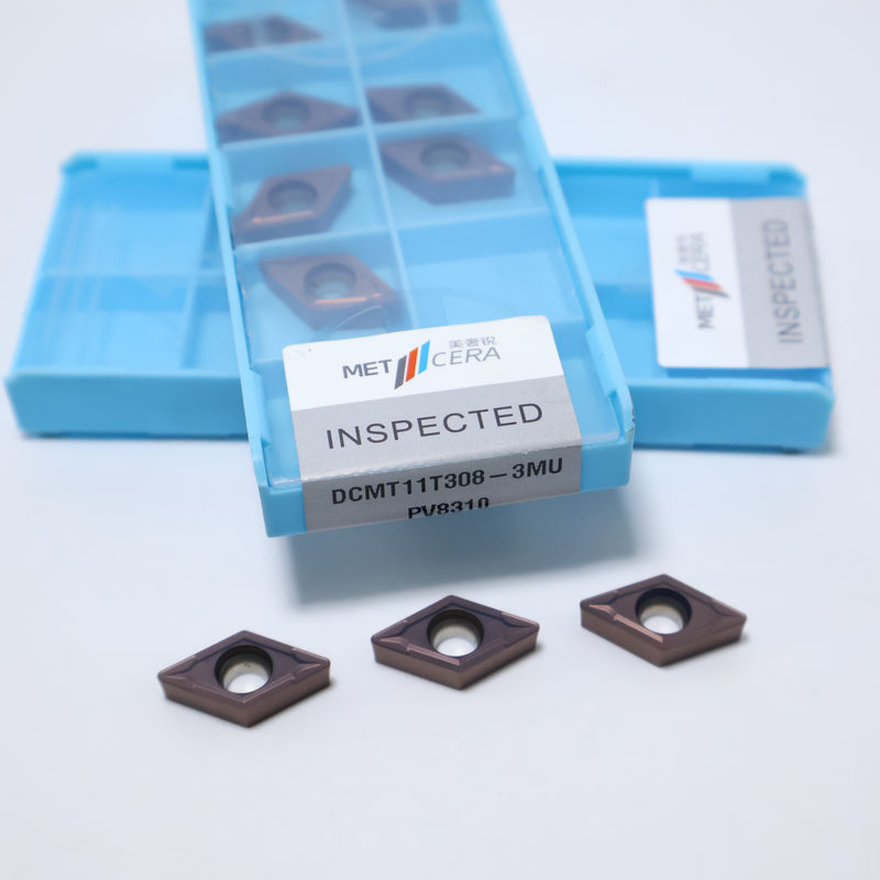 DCMT07 DCMT11T3 inserciones de giro de carburo rómbico de 55° para acero, acero inoxidable, inserción positiva en rompehielos 3MU