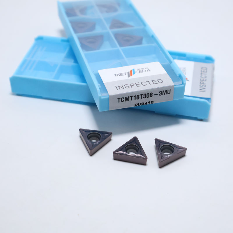 TCMT0902 TCMT1102 TCMT16T3 inserciones de giro de carburo triangular de 60 ° para acero inoxidable en rompehielos 3MU