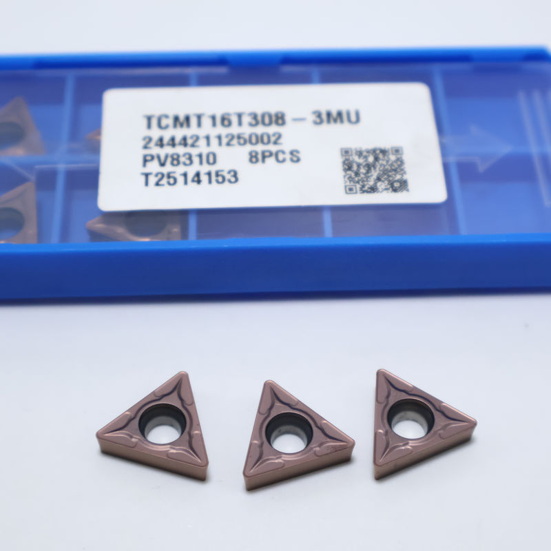 TCMT0902 TCMT1102 TCMT16T3 inserciones de giro de carburo triangular de 60 ° para acero inoxidable en rompehielos 3MU